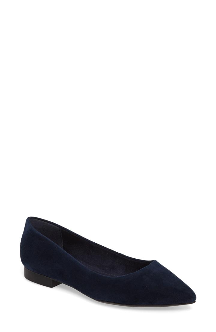 Women's Bella Vita 'vivien' Pointy Toe Flat .5 M - Blue