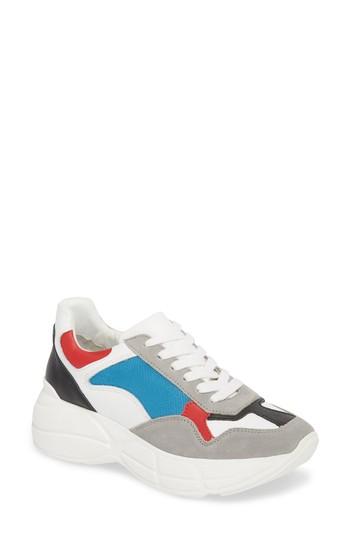 Women's Steve Madden Memory Platform Wedge Sneaker M - Grey