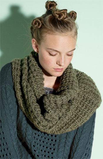 Frenchi Waffle Knit Infinity Scarf