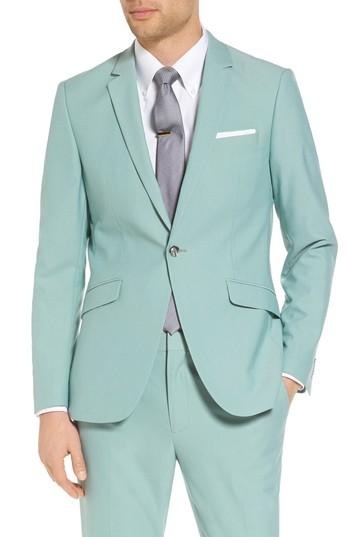 Men's Topman Skinny Fit Suit Jacket R - Green