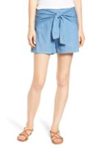 Women's Mimi Chica Tie Front Shorts - Blue