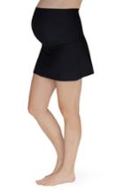 Women's Mermaid Maternity Foldover Maternity Swim Skirt With Attached Briefs - Black