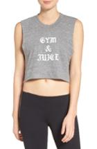 Women's Private Party Gym & Juice Crop Tank - Grey