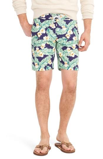 Men's J.crew Jungle Fern Print Swim Trunks - Blue