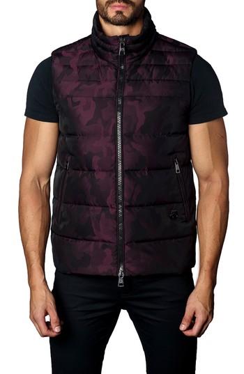 Men's Jared Lang Camo Down Puffer Vest, Size - Burgundy