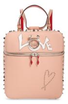 Christian Louboutin Rubylou Love Leather Backpack - Pink