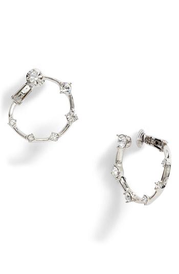 Women's Vince Camuto Wraparound Crystal Hoop Clip Earrings
