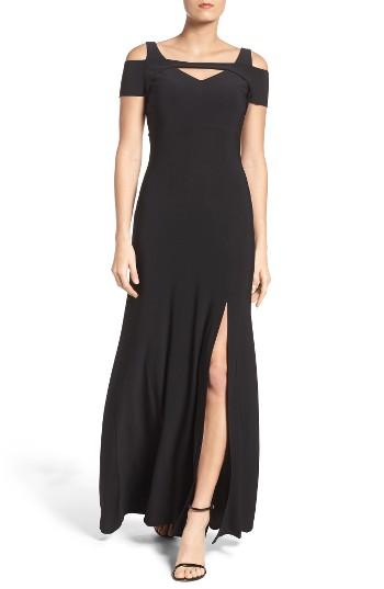 Women's Morgan & Co. Cold Shoulder Gown