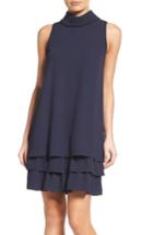 Women's Vince Camuto Roll Neck Ruffle Dress