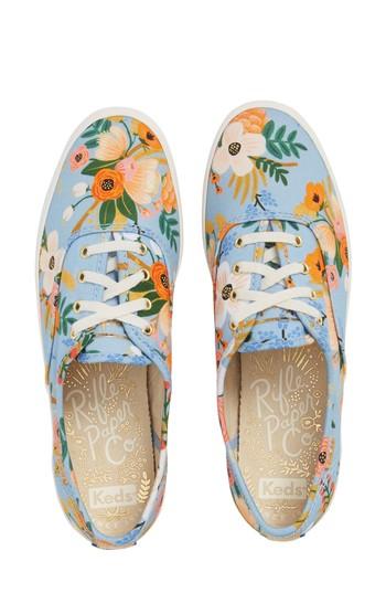 Women's Keds X Rifle Paper Co. Champion Floral Print Sneaker .5 M - Purple