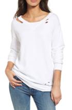 Women's N:philanthropy Joni Distressed Sweatshirt - White