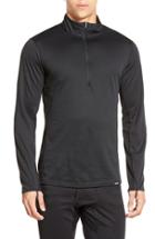 Men's Patagonia 'capilene Midweight' Base Layer Half Zip T-shirt - Black