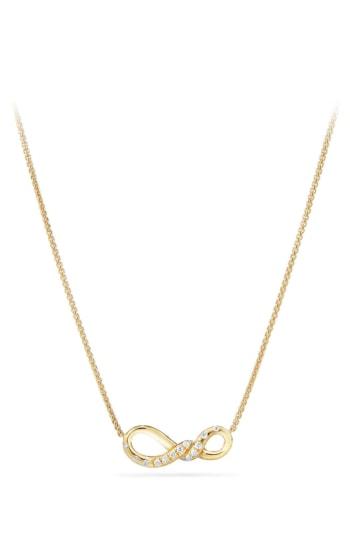 Women's David Yurman Continuance Pendant Necklace In 18k Gold With Diamonds