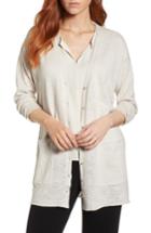 Women's Eileen Fisher Boyfriend Cardigan, Size - White