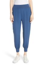 Women's Theory Silk Jogger Pants, Size - Blue