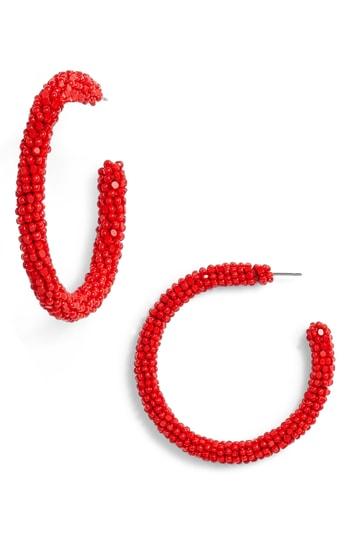 Women's Sachin & Babi Noir Beaded Hoop Earrings
