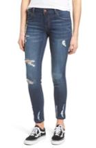 Women's 1822 Denim Chewed Hem Ankle Skinny Jeans - Blue