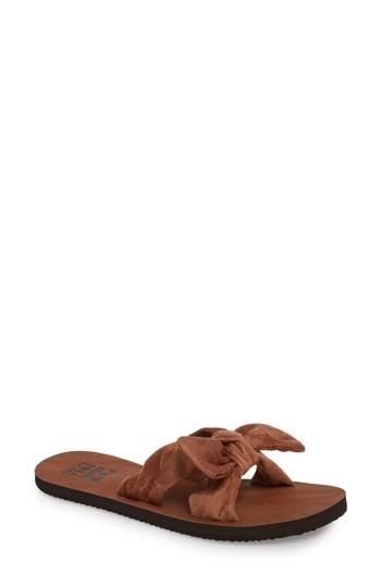 Women's Billabong Tied-up Slide Sandal M - Brown