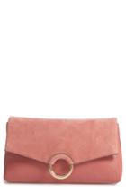Vince Camuto Adiana Leather & Suede Clutch - Pink