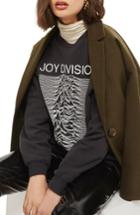 Women's Topshop By And Finally Joy Division Sweatshirt Us (fits Like 2-4) - Black