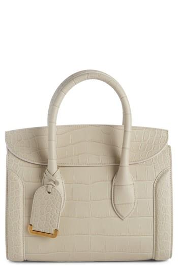 Alexander Mcqueen Heroine 30 Leather Satchel - White