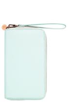 Women's Kikki.k Leather Zip-around Travel Wallet - Green