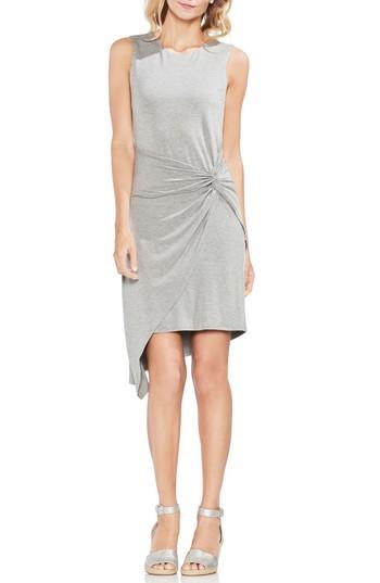Women's Vince Camuto Twist Front Faux Wrap Dress, Size - Grey