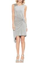 Women's Vince Camuto Twist Front Faux Wrap Dress, Size - Grey