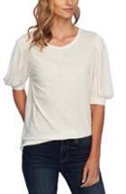 Women's Cece Puffed Sleeve Tee, Size - White