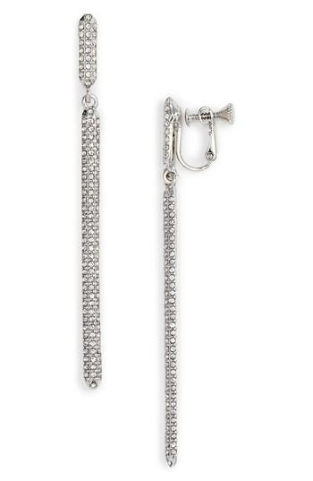 Women's Vince Camuto Crystal Linear Clip Earrings