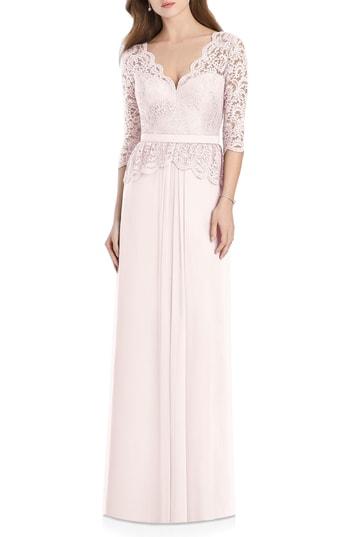 Women's Jenny Packham Lux Chiffon Gown - Pink