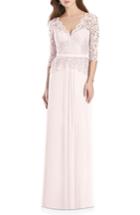 Women's Jenny Packham Lux Chiffon Gown - Pink