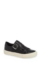 Women's Frye Gia Moto Low Sneaker M - Black