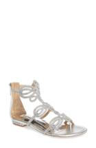 Women's Badgley Mischka Tempe Embellished Sandal .5 M - Metallic
