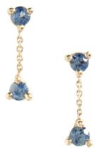 Women's Wwake Counting Collection Small Two-step Sapphire Drop Earrings