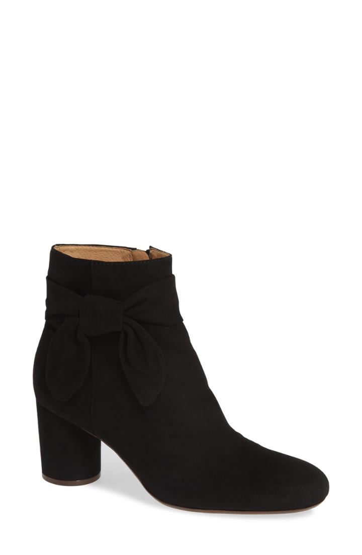 Women's Madewell Gavi Bow Bootie .5 M - Black