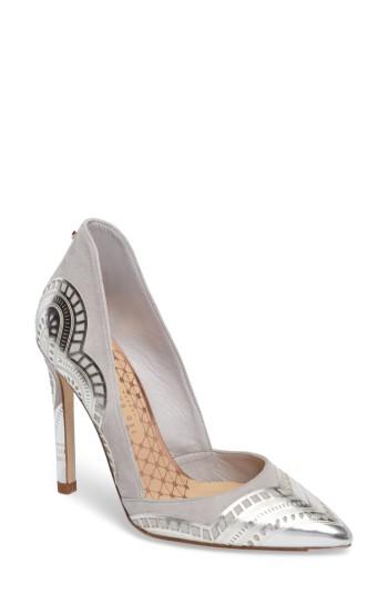 Women's Ted Baker London Kwistina Pointy Toe Pump M - Metallic