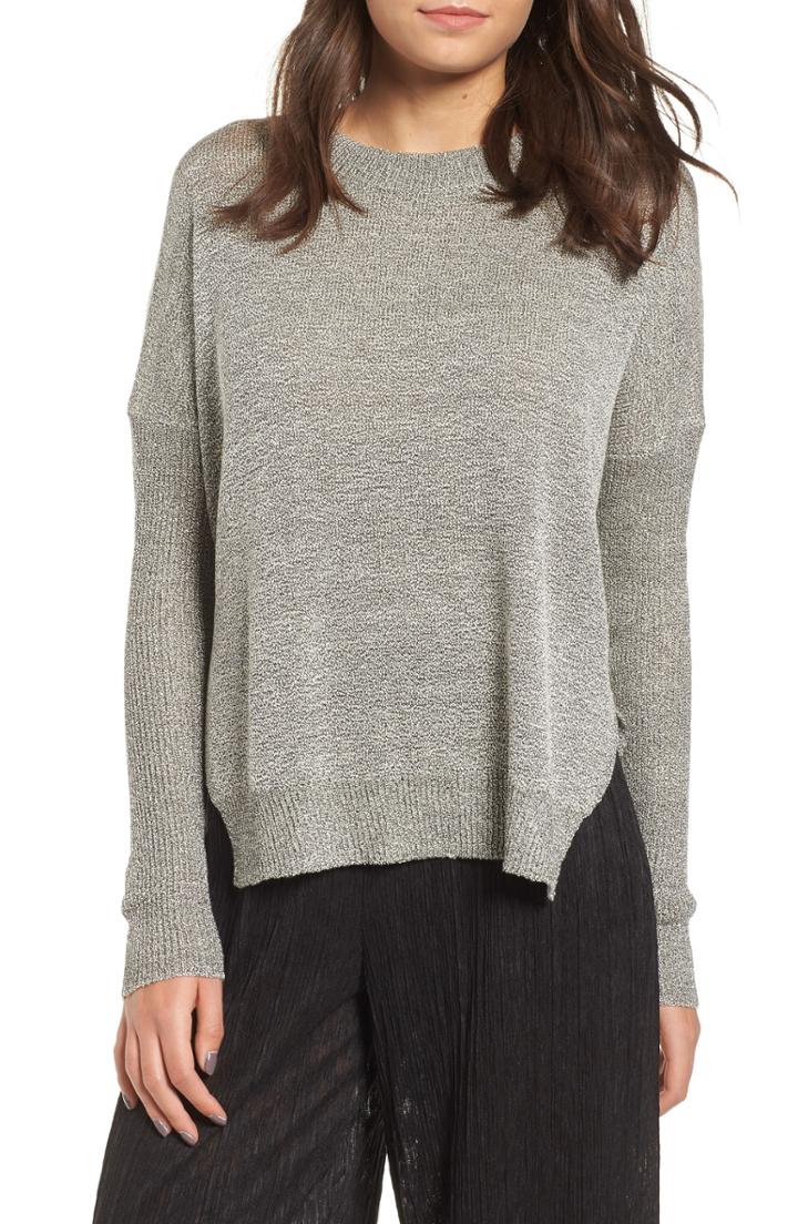 Women's All In Favor Split Hem Sweater - Grey