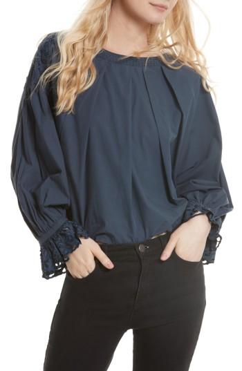 Women's Free People Wishing Well Blouse - Grey
