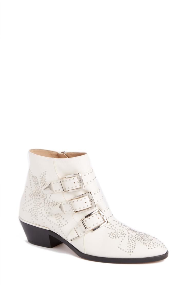 Women's Chloe Susanna Stud Buckle Bootie Us / 36eu - White