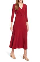 Women's Chaus Midi Wrap Dress - Red