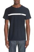 Men's A.p.c. Stripe Logo T-shirt - Blue