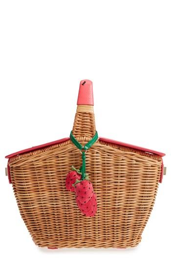 Kate Spade New York Picnic Perfect 3d Wicker Picnic Basket - Pink