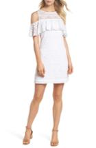 Women's Lilly Pulitzer Lyra Cold Shoulder Lace Dress - White