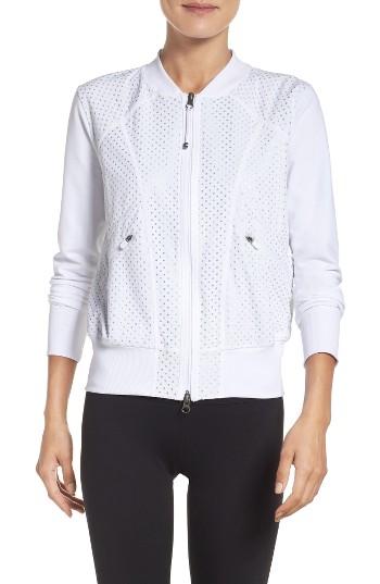Women's Zella To The Max Mesh Bomber - White