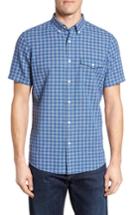 Men's Nordstrom Men's Shop Ivy Trim Fit Check Sport Shirt - Blue