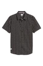 Men's 7 Diamonds Shadow Dancing Print Woven Shirt - Black