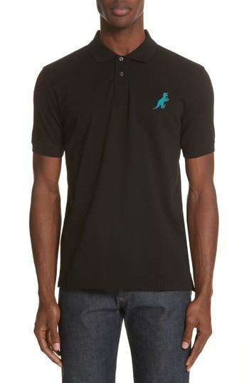 Men's Ps Paul Smith Embroidered Dino Pique Polo - Black