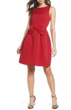 Women's Tahari Bow Front A-line Dress - Red