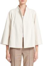 Women's Lafayette 148 New York Kirby Funnel Neck Jacket - Ivory